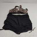Blooming Jelly Womens High Waisted Bikini Sets Swim Skirt Mesh Swim Suits 2025 2 Piece Tummy Control Bathing Suits (Medium, Leopard)