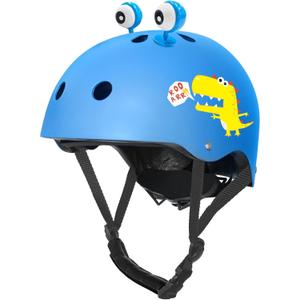Nattork Kid's Bicycle Skateboarding Helmet for Girls or Boys Adjustable Size Muti-Sports Helmet with Cute Style and Blue Purple Black Pink Colors (Small(46-54cm))