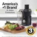 Hamilton Beach Juicer Machine, Big Mouth 3 Feed Chute for Whole Fruits and Vegetables, Easy to Clean, Centrifugal Extractor, Vegetable & Fruit Juicer, BPA Free, 800W Motor, Black