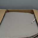 AAAAAcessories D-Shaped Chair Cushions, 2" Thick Dining Chair Pads with Ties and Removable, Machine-Washable Cover, 17" x 16", Set of 4, Oatmeal Beige