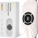 Portable Cordless Heating Pad for Period Cramps, Voice Reminder Menstrual Heating Pad with 6 Heat Levels and 6 Massage Modes, 3s Fast Heating, Gifts for Her Women Girls (White)