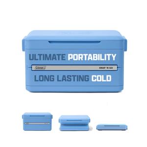 Coleman Snap N Go 45qt Collapsible Hard Cooler, Keeps ice Cold for up to 55 Hours, Holds up to 76 cans, Collapses up to 1/3 its Size, Can Hold up to 200 pounds, Blue Sky