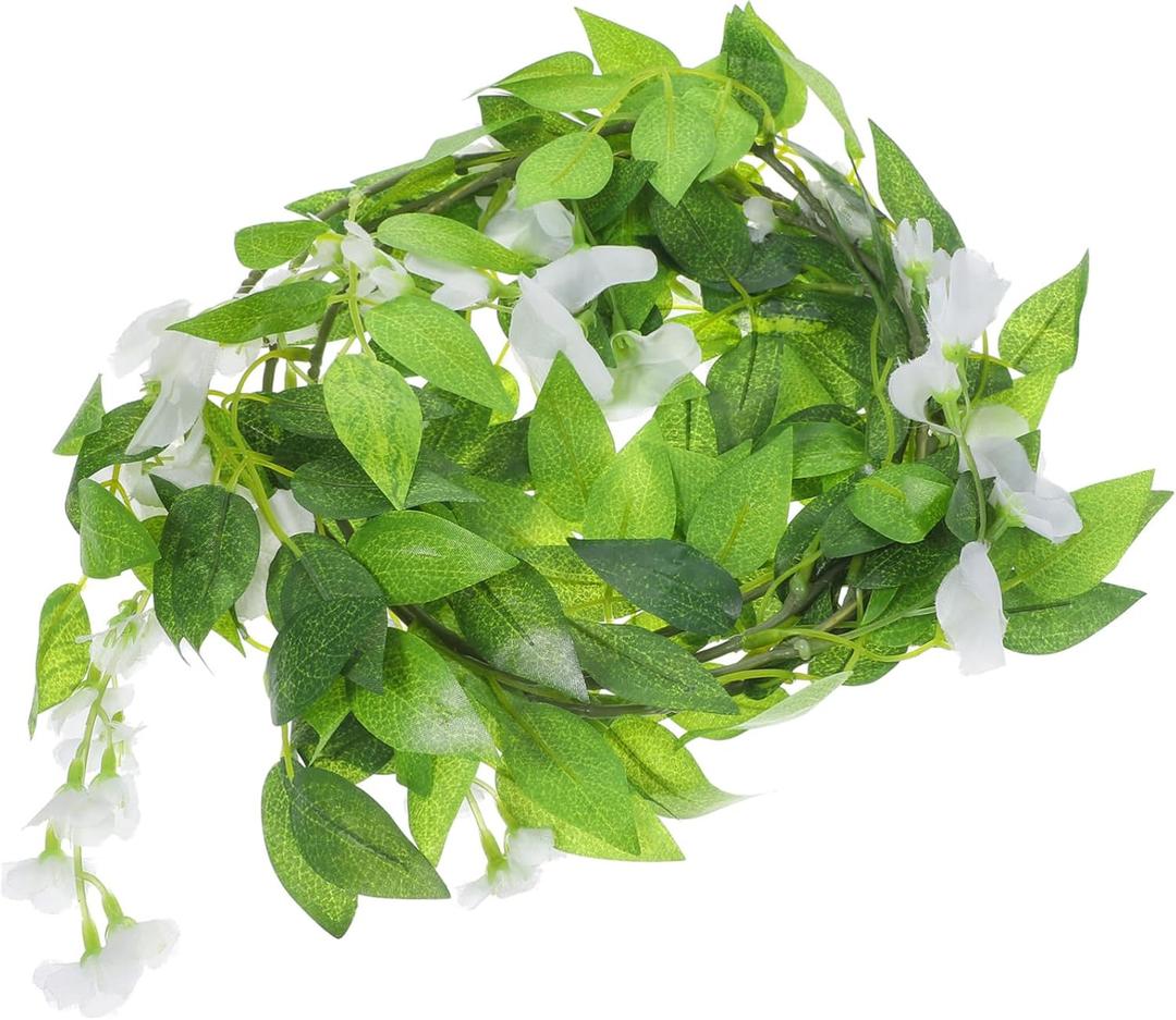 Amosfun Wedding Wisteria Vine Long Artificial Flower Garland for Decoration for Weddings Parties and Home Decor Lifelike Faux Wisteria Flower Vines Enhance Festive