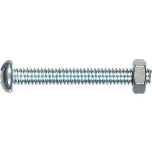 The Hillman Group 7671 Round Head Combo Machine Screw with Nut, 8-32-Inch x 1-Inch, 10-Pack