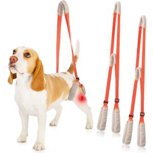 Mixweer 2 Pcs Dog Support Harness for Back Legs Dog Rear Lifting Sling Aid with Handle and Shoulder Strap Hind Leg Support for Pet Mobility Helps Puppy with Poor Stability Joint Injuries(Orange)
