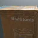 Sweetcrispy Bar Stools Set of 2, 24 Inch Counter Height Stools, PU Leather Upholstered Bar Chairs with Footrest, Modern Bar Stools for Kitchen Island, Dining, Living Room, Modern Black