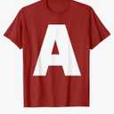 Letter A Shirt Alphabet Monogram Initial T-shirt T-Shirt Large