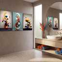 3pcs Modern Abstract Canvas Wall art Three-Dimensional Geometric Spheres Wall Decor Pictures Minimalist Medieval Posters Prints for Living Room Bedroom Office Home decorate Prepare to hang