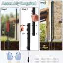Metal Fence Posts Splicing 6 FT, 16 Packs Black Heavy Duty U Posts, No Dig T Posts for Fences Wire Mesh, Perfect for Temporary Fencing, Electric Fence Wire, Corner Anchor
