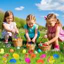 12 Pack Easter Eggs Fillers Light Up Fidget Stress Balls Easter Eggs Filled Toys Easter Basket Stuffers Glow In The Dark Egg Shaped Squishies Squeeze Ball for Kids Boys Girls Easter Hunt Party Favors