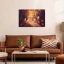 MNFGMH Moody Ghost Canvas Painting Autumn Vintage Wall Art Halloween Decor Spooky Fall Art Ghosts in the Forest Picture Cottage Halloween Decor Canvas Roll 16x24 inch (Color10-Unframed)