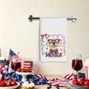ASDFKVFR 4th of July Kitchen Towels, Dog Kitchen Towels, Independence Day Patriotic Hand Towel, Labrador Retriever Gifts for Women, Independence Day Decorations, Dog Lover Gifts 14x24 Inch