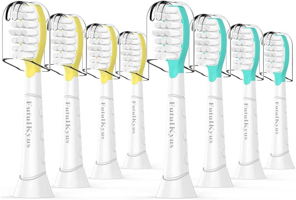 FutulkyUS Kids Toothbrush Replacement Heads for Philips Sonicare: Over 7 Years Old Child Soft Electric Standard Children Brush Head for Boy Girl, White 8 Pack