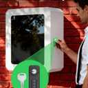 EV Charger Outdoor Enclosure, Charger Station Box for Tesla Wall Charger, Cable Cord Holder Lock Box, Heavy Duty Outdoor Charging Case, White