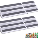 CiWiVOKi 3 Tier Expandable Spice Rack Organizer, White/Grey Plastic Spice Rack, Adjustable Length 14.6In25.8In, 2 Pack NonSkid Tiered Spice Shelf Organizer for Kitchen Cabinet, Cupboard, Pantry