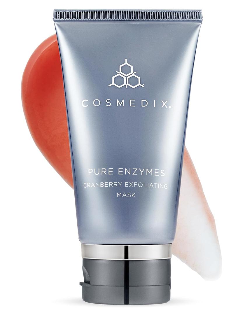 COSMEDIX Pure Enzymes Cranberry Exfoliating Facial Mask Skincare  Nutrient-Rich Hydrating Face Mask for Dry & Dull Skin  Gently Exfoliates & Softens for Plumper, Radiant Glow  60 g / 2 oz
