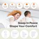 Single Bed Wedge Pillow Adjustable Mattress Gap Filler for Headboard Closes Gaps Up to 7 Inches Pillow Wedge for Sleeping or Backrest 6 x 8 x 39 White