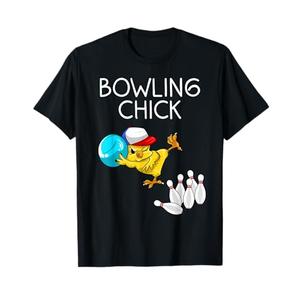 Funny Bowling Gift Women Cute Bowling Chick Sports Athlete T-Shirt, L