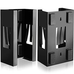 Lounsweer 2 Pcs Magnetic Gloves Dispenser Holders Wall Mount Boxes of Gloves Commercial Quality Towels Wipes Paper Tissue Box Holder Kitchen Fridge Office Workshops Garage Tool Hospital (Black)