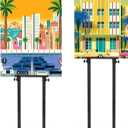 Poster Stand for Display - Double Sided Banner Stand Poster Board Stand Holder w/ Non-Slip Heavy Duty Base, Adjustable Height Up to 80 inch, Standing Sign Holder for Board & Foam Display (2 Packs)
