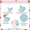 CROSSFINGERS Cherry Red and Blue Balloon Garland Arch Kit,150pcs Bow Light Mist Blue Red White Balloons Arch Kit for Cherry Birthday Baby Shower Wedding Galentine's Bridal Shower Party Decorations