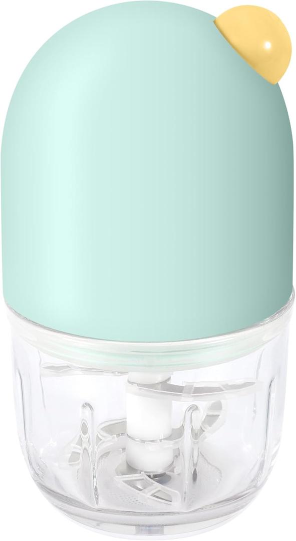 Baby Food Maker, Baby Food Processor for Fruit, Vegatable, Meat, Small Food Chopper Puree Blender with 300ml Glass Bowl, Baby Essentials