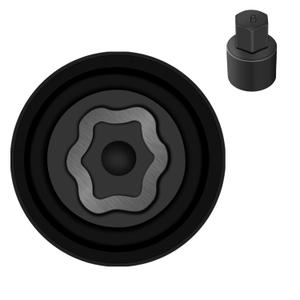 B-Wheel Locking Nut Key Compatible with Toyota Models, Lexus, Tacoma, Wheel Lock Nut Socket Adapter, Anti-Theft Lug Removal Tool, Socket Remover Hand Repair Tool