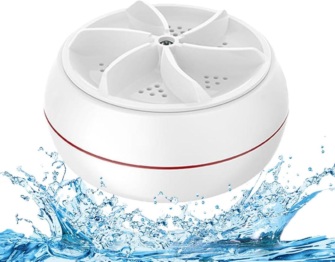 Mini Portable USB Washing Machine | Sink Washing Machine Ultrasonic Turbo Washer for Clothes and Dishes. Perfect for Travel, Business, Camping, Home, College, RV, and Apartments