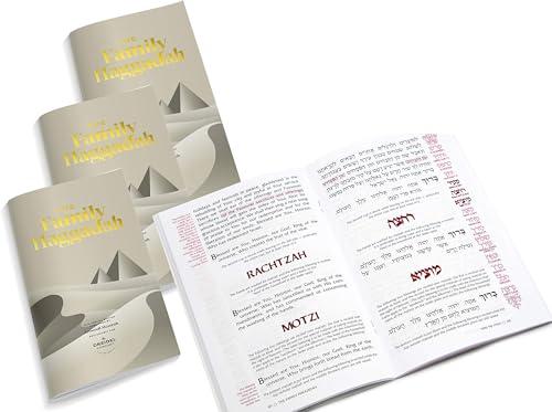 The Dreidel Company The Family Haggadah 3-Pack Passover Handbook Guide, Artscroll Haggadah Printed Exclusively Hebrew and English