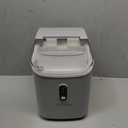 Xbeauty Grey Sleek Countertop Ice Maker - Daily 35.5lb Nugget Output, 7-Minute Quick Freeze, Convenient Ice Basket & Scoop, Self-Cleaning with Built-in Handle