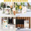 EHWINE 12 Pack Acrylic Sign Holder 5 x 7, Double Sided Clear Picture Frame Stand up Table Top Sign Holders, Clear Display Stand Menu Flyer Holder for Wedding Party (Provide Non-slip Mats)