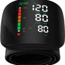 Double love Wrist Blood Pressure Monitor Led Display, Touch Screen Wrist Blood Pressure Cuff 99x2 Reading Memory Wrist Bp Monitor with Carrying Case(Black)