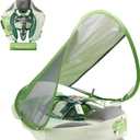 Mambobaby Float Deluxe Baby Pool Float: Safe & Comfortable Swim Trainer for Infants & Toddlers, Non-Inflatable Design, UV Protection Canopy, Fun Water Experience for Ages 3-24 Months