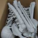 Halloween Giant Skeleton, Large Realistic Full Body Skeleton with Movable Joints for Halloween Party Haunted House Indoor Outdoor Decoration (7.8ft-1P)