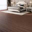 36 Pack Peel and Stick Vinyl Floor Tiles 54 Sq.Ft., 36" x 6" Wood Look Vinyl Planks, Waterproof Self-Adhesive Flooring, DIY Floor Tiles for Kitchen, Living Room, Bedroom, RV, Dark Brown