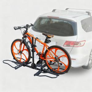 Bike Rack Hitch, 2 Bike Rack for Hitch, Hitch Mount Bike Rack for Car SUV Truck, 160 lbs Capacity, Foldable Tilt-Away Trailer Hitch Bike Rack for E-Bikes and Fat Tire Bikes, Fits 2" Receiver