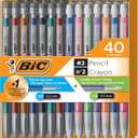 Bic Mechanical Pencil #2 EXTRA SMOOTH, 40 Pack Of Twenty 0.5mm, and Twenty 0.7 mm - Assorted Colored Barrels - Variety Pack of Bic Lead Pencils