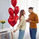 18 Inch Red Heart Balloons, 50 Pcs Valentine's Day Foil Heart Shaped Balloons Decoration for Romantic Valentines Wedding Bridal Shower Anniversary Engagement Valentine's Day Party Supplies