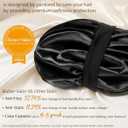 YANIBEST Silk Bonnet for Men Women Hair Bonnet for Sleeping Double Layer Satin Bonnet for Natural Curly Hair Unisex Sleep Cap (Black)