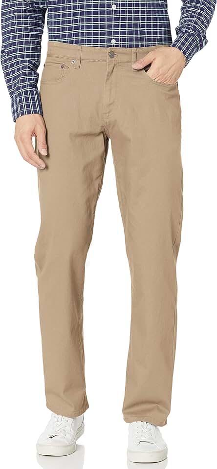 Amazon Essentials Men's 5-Pocket Stretch Twill Pants OEKO-TEX STANDARD 100 28x30