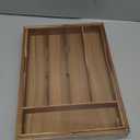 Expandable Acacia Kitchen Drawer Organizer for Cutlery and Utensils, Adjustable Acacia Wood Cutlery Tray in Drawer for Flatware and Silverware in Kitchen