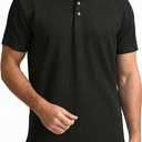 SAMERM Mens Knit Polo Shirts Short Sleeve Textured Casual Polo Shirt Fashion Stylish Lightweight Breathable T Shirt for Men (Gray, XL)