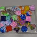 Pop Fidget Keychain 30 Pack ,Mini Fidget Toys Bulk ,Sensory Toys for Kids ,Party Favors for Kids 4-8,8-12 Year ,Back to School Gifts for Classroom ,Easter Goodie Bags Stuffers