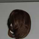 HAIRCUBE Bob Wigs for Women Synthetic Wig with Fringe Brown Color