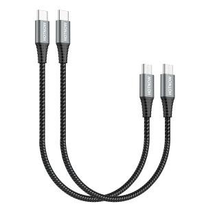 USB C to Micro USB OTG Cable 1FT 2 Pack, 12 inch Braided USB-C to Micro USB Charging Cable Support Charge & Data Transfer