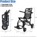 FamilyRoots Lightweight Transport Wheelchair Folding 13.9 lbs Hand Brakes | Aluminum frame, compact folding, adjustable armrests, swivel wheels, indoor outdoor travel use