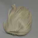 Svolna White Blonde Short Bob Wig with Bangs, Platinum Blonde Synthetic Straight Hair Wigs for Women, 14 Inch Cosplay Costume Bob Wig (613#)