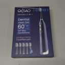 3-in-1 Upgraded Pro Flossing Toothbrush-Flosses, Vibrates and Oscillates(The 1st Tech), Electric Toothbrush with Water Flosser Equipe 5 Brush Heads, Plaque Removal for Sensitivity, Braces-Blue