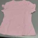 OMKAGI Double Lined Slim Fit T Shirts for Women Short Sleeve Crew Neck Crop Top (XL)