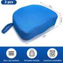 Hot Tub Booster Seat for Adults, Quick-Drying Portable Cushion with Weighted Module for Quick Sinking, Suitable for Hot Tub Booster Seat, Inflatable Hot Tub, Pool (2 Pack Blue)